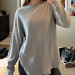 Aritzia TNA thermal grey long sleeve